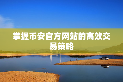 掌握币安官方网站的高效交易策略